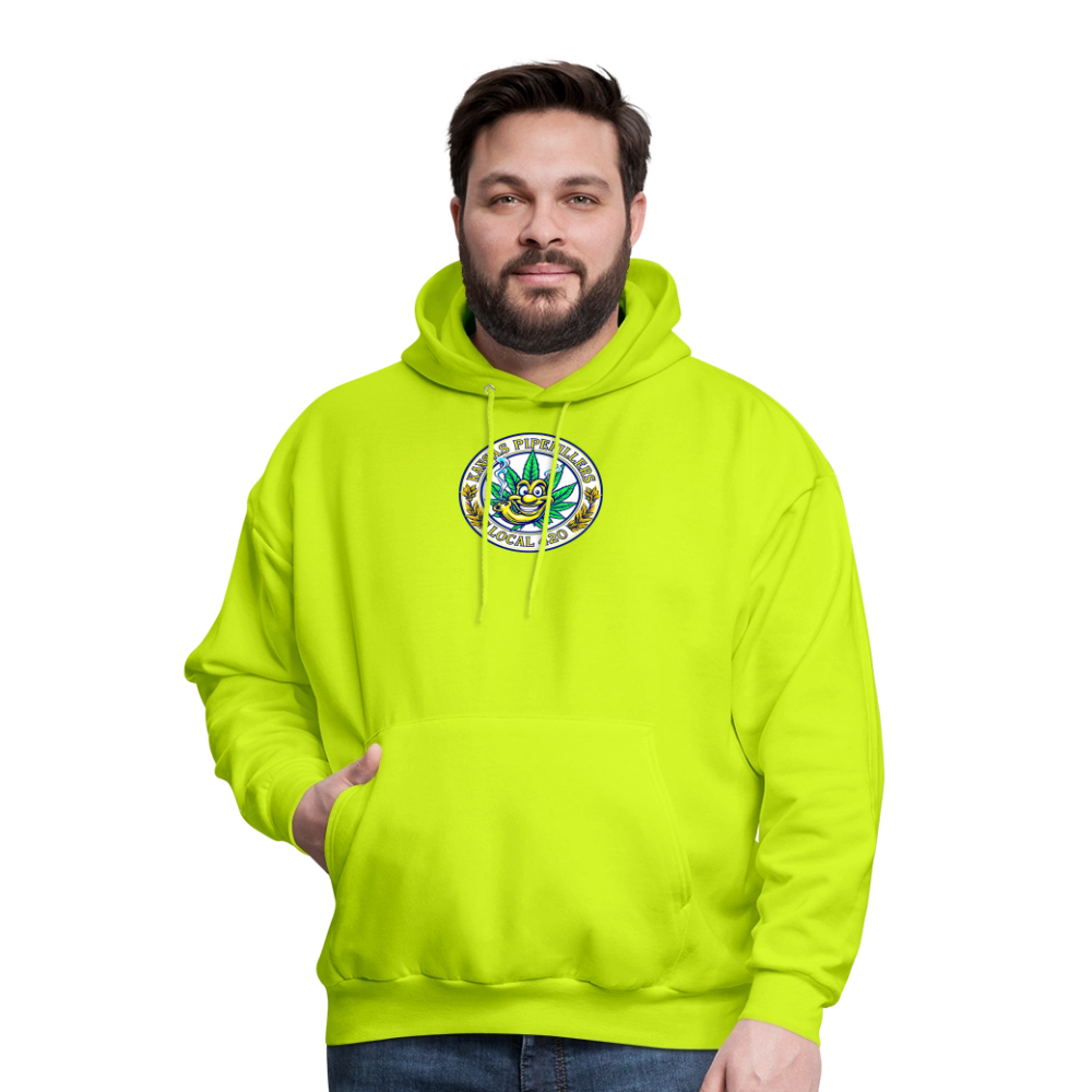 KANSAS PIPEFILLERS LOCAL 420 F/B DESIGNS  Men's Hoodie - safety green