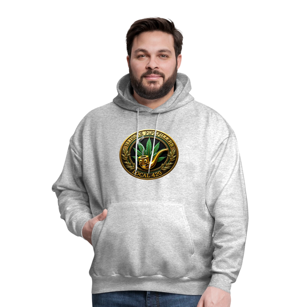 ILLINOIS PIPEFILLERS LOCAL 420  Men's Hoodie - heather gray