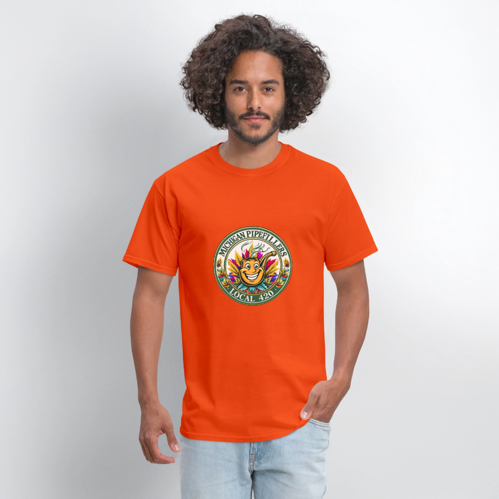 MICHIGAN PIPEFILLERS LOCAL 420 Men's T-Shirt - orange