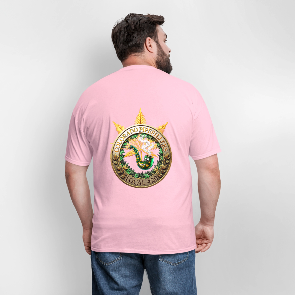 COLORADO PIPEFILLERS LOCAL 420 F/B EMBLEMS Men's T-Shirt - pink