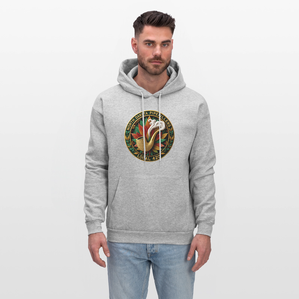 NORTH DAKOTA PIPEFILLERS LOCAL 420 F/B DESIGNS Men's Hoodie - heather gray