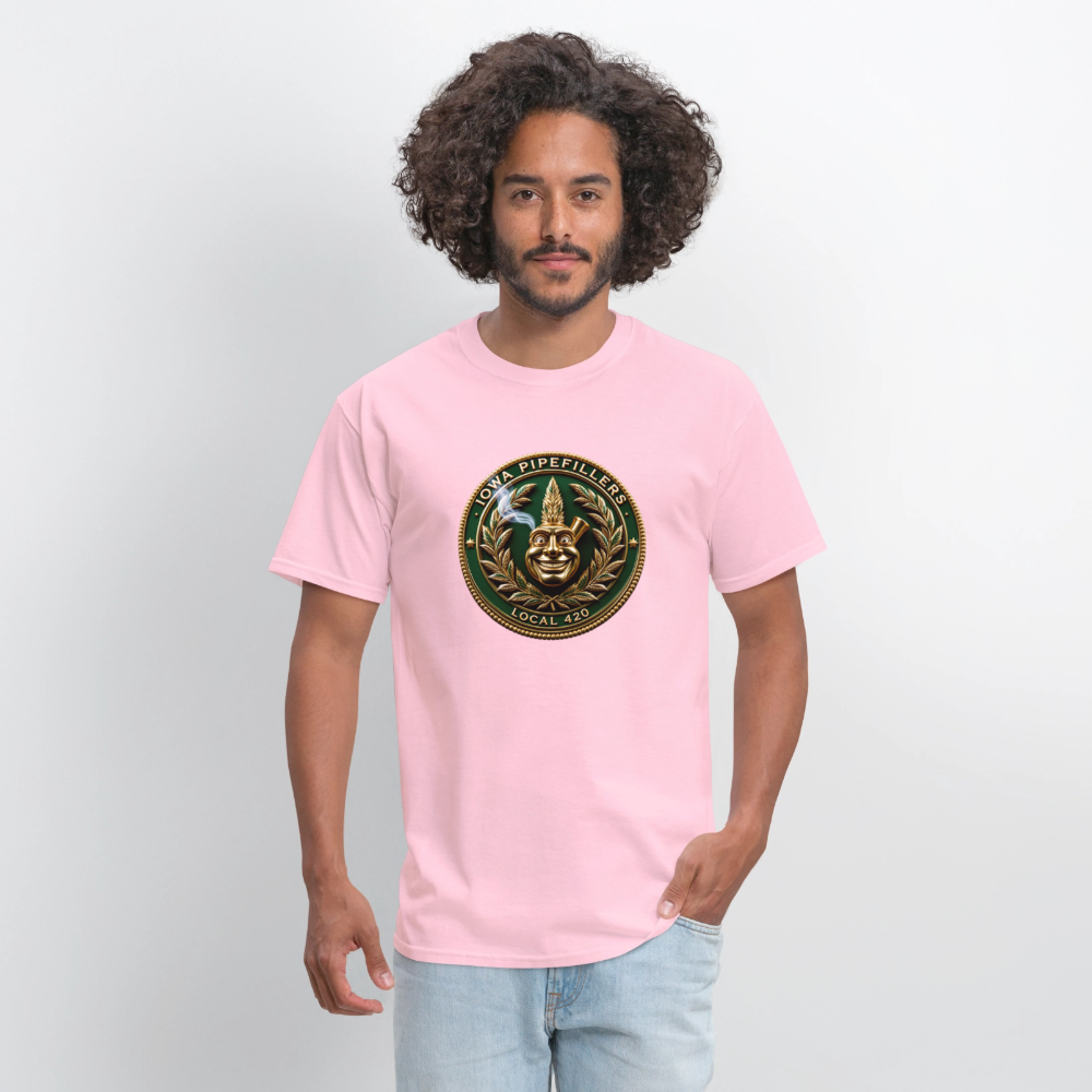 IOWA PIPEFILLERS LOCAL 420 F/B DESIGN Men's T-Shirt - pink