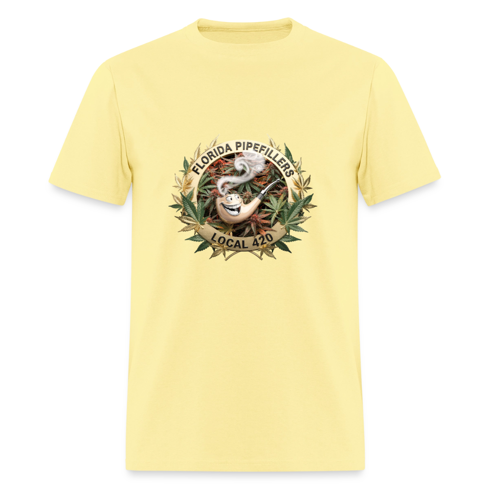 FLORIDA PIPEFILLERS LOCAL 420 Men's T-Shirt - cornsilk