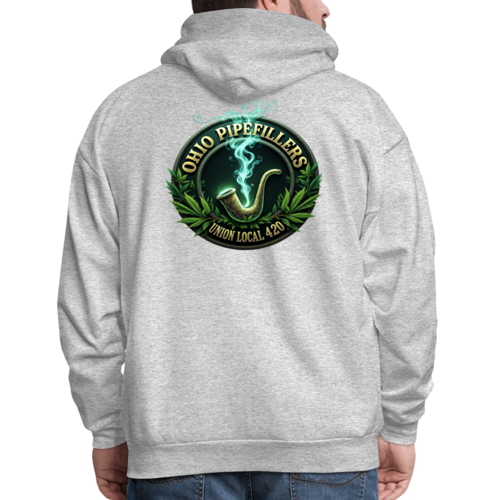 OHIO PIPEFILLERS UNION LOCAL 420 F/B DESIGNS Men's Hoodie - heather gray