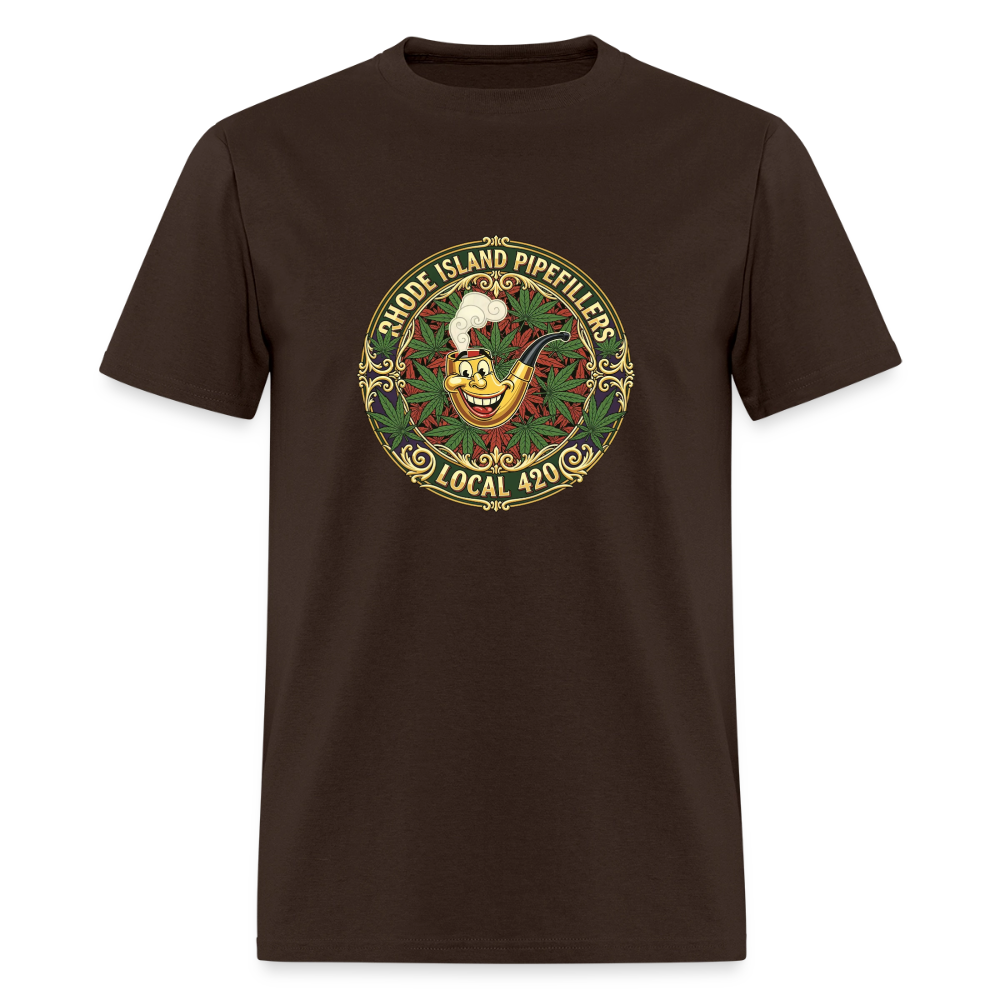 TEXAS PIPEFILLERS LOCAL 420 Men's T-Shirt - brown