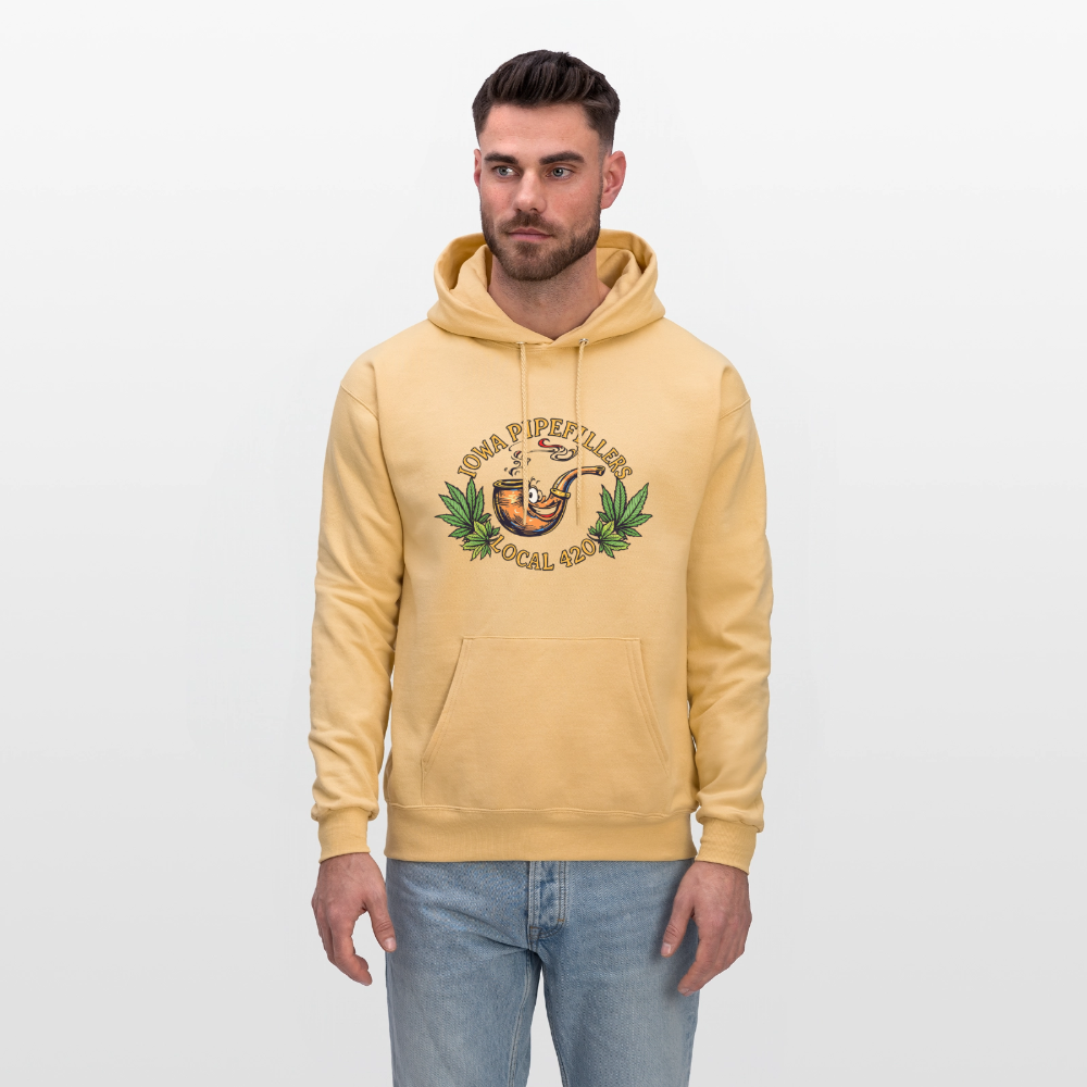 IOWA PIPEFILLERS LOCAL 420 F/B DESIGN Men's Hoodie - light gold 
