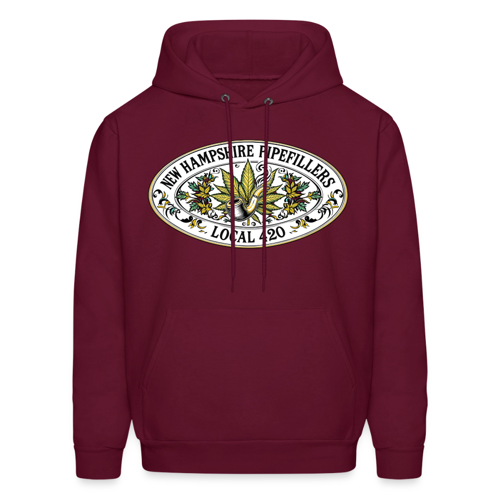 NEW HAMPSHIRE PIPEFILLERS LOCAL 420 Men's Hoodie - burgundy