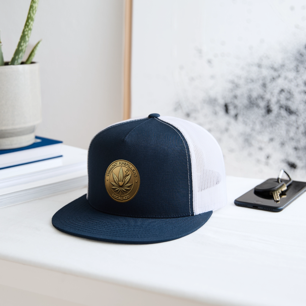 VERMONT PIPEFILLERS LOCAL 420 Trucker Hat - navy/white