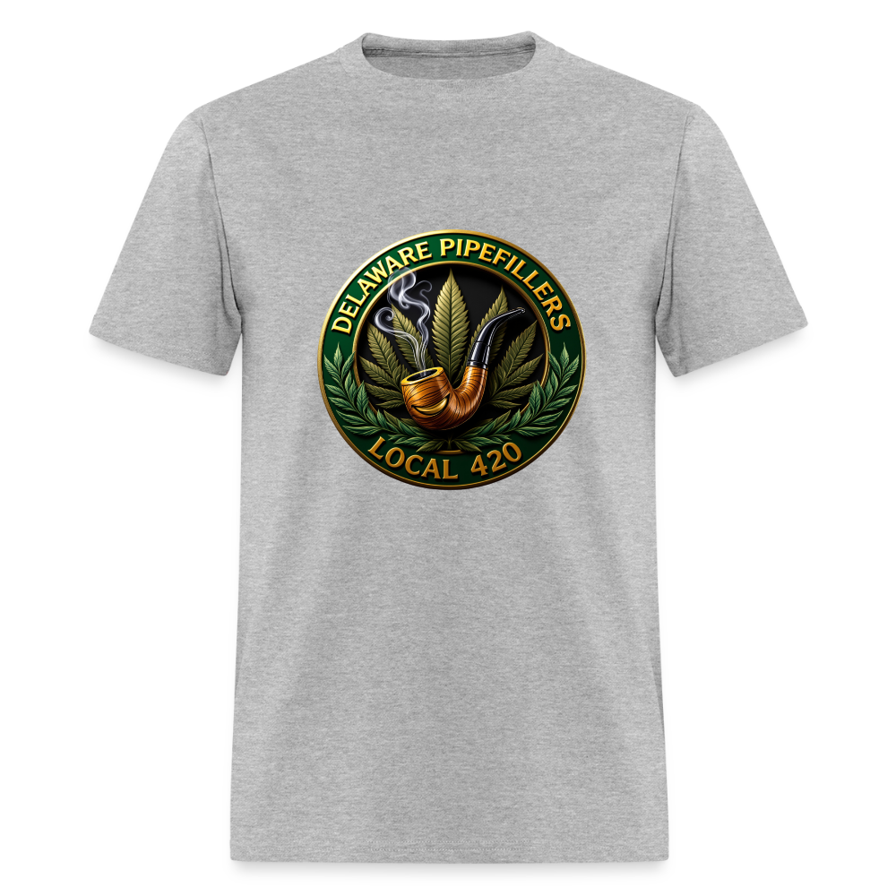DELAWARE  PIPEFILLERS LOCAL 420 Men's T-Shirt - heather gray