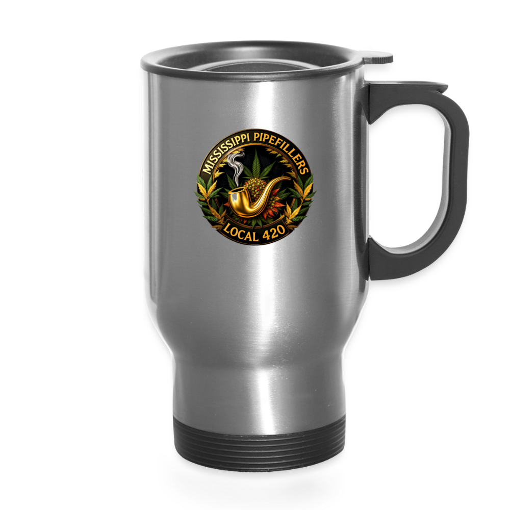 MiSSISSIPPI  PIPEFILLERS LOCAL 420 14oz Stainless Steel Travel Mug - silver