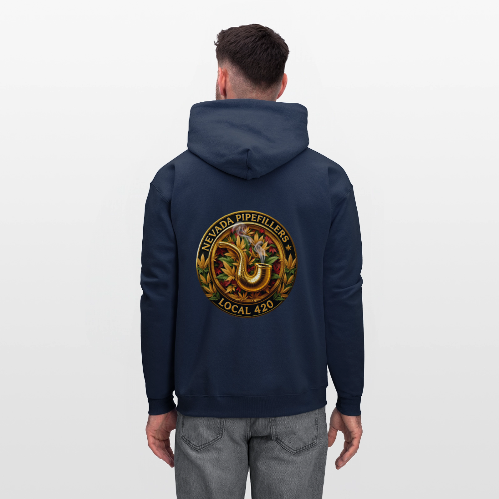 NEVADA PIPEFILLERS LOCAL 420  F/B DESIGN Men's Hoodie - navy