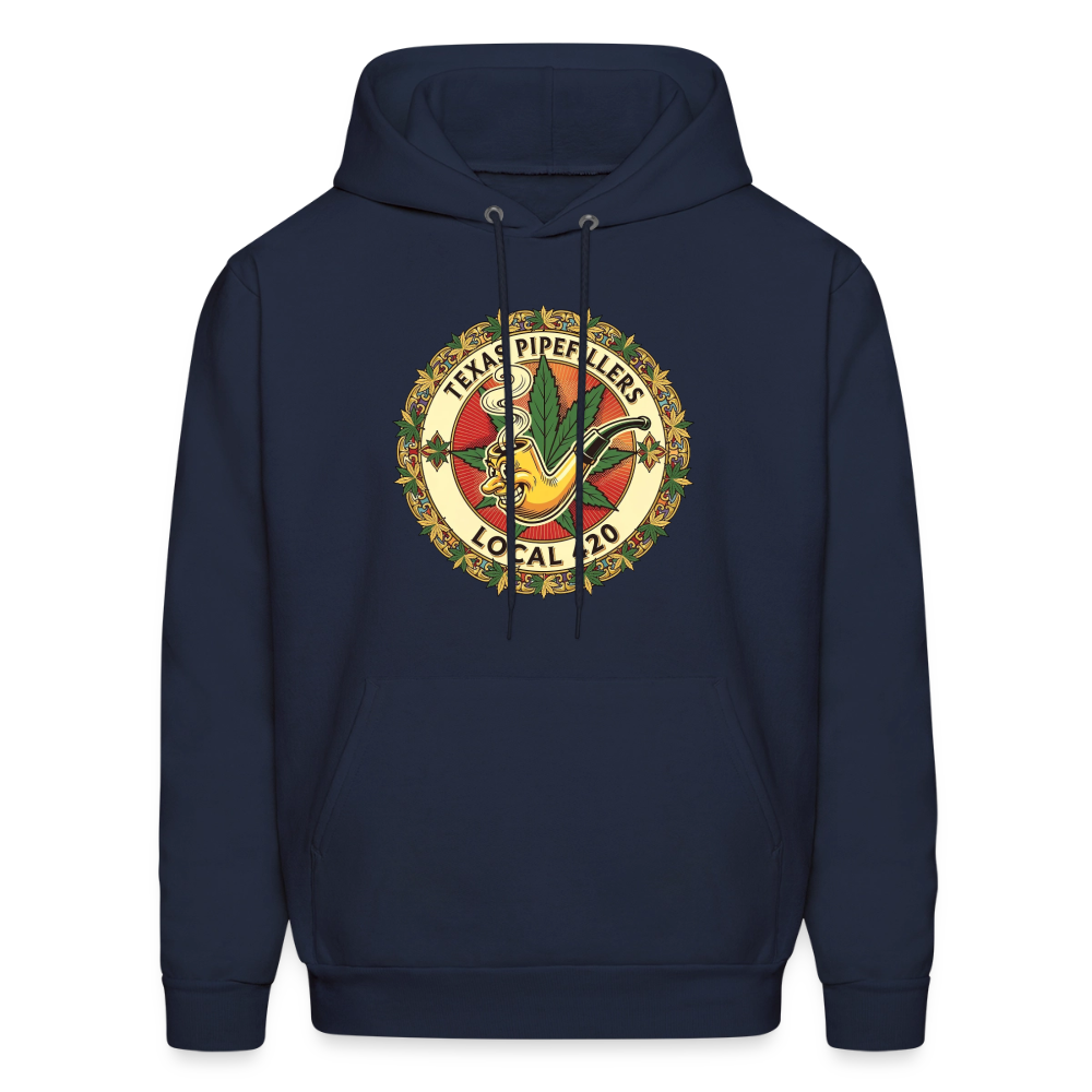TEXAS PIPEFILLERS LOCAL 420 Men's Hoodie - navy