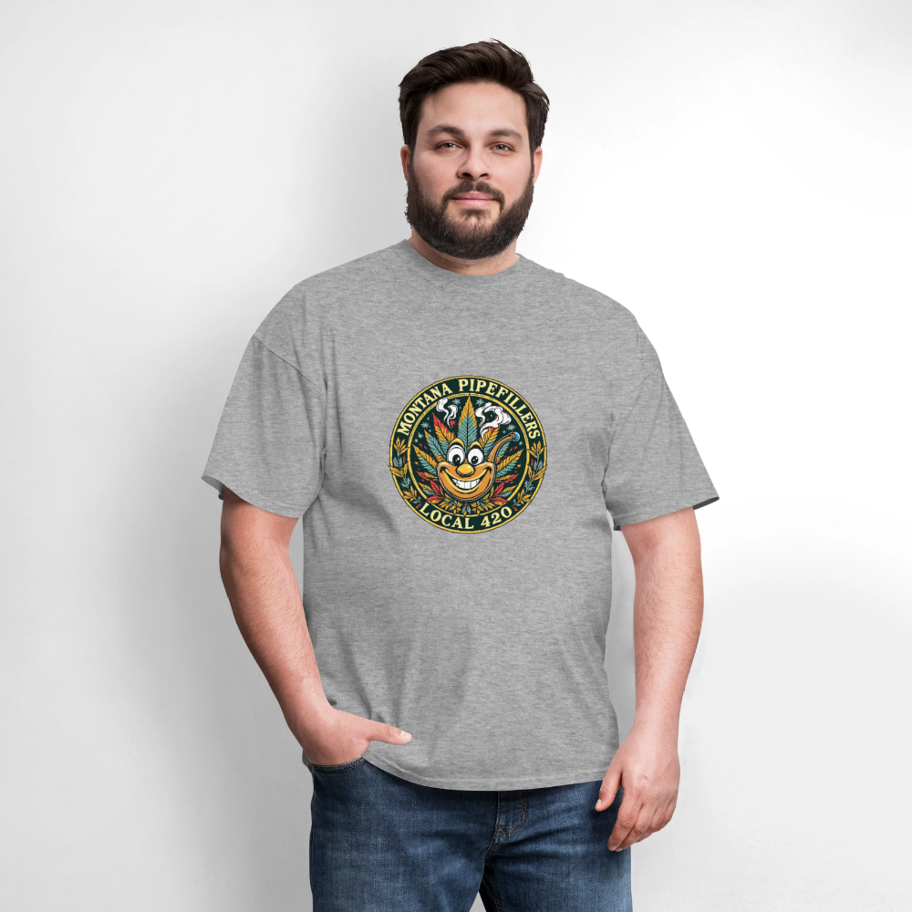 MONTANA PIPEFILLERS LOCAL 420 F/B DESIGN Men's T-Shirt - heather gray