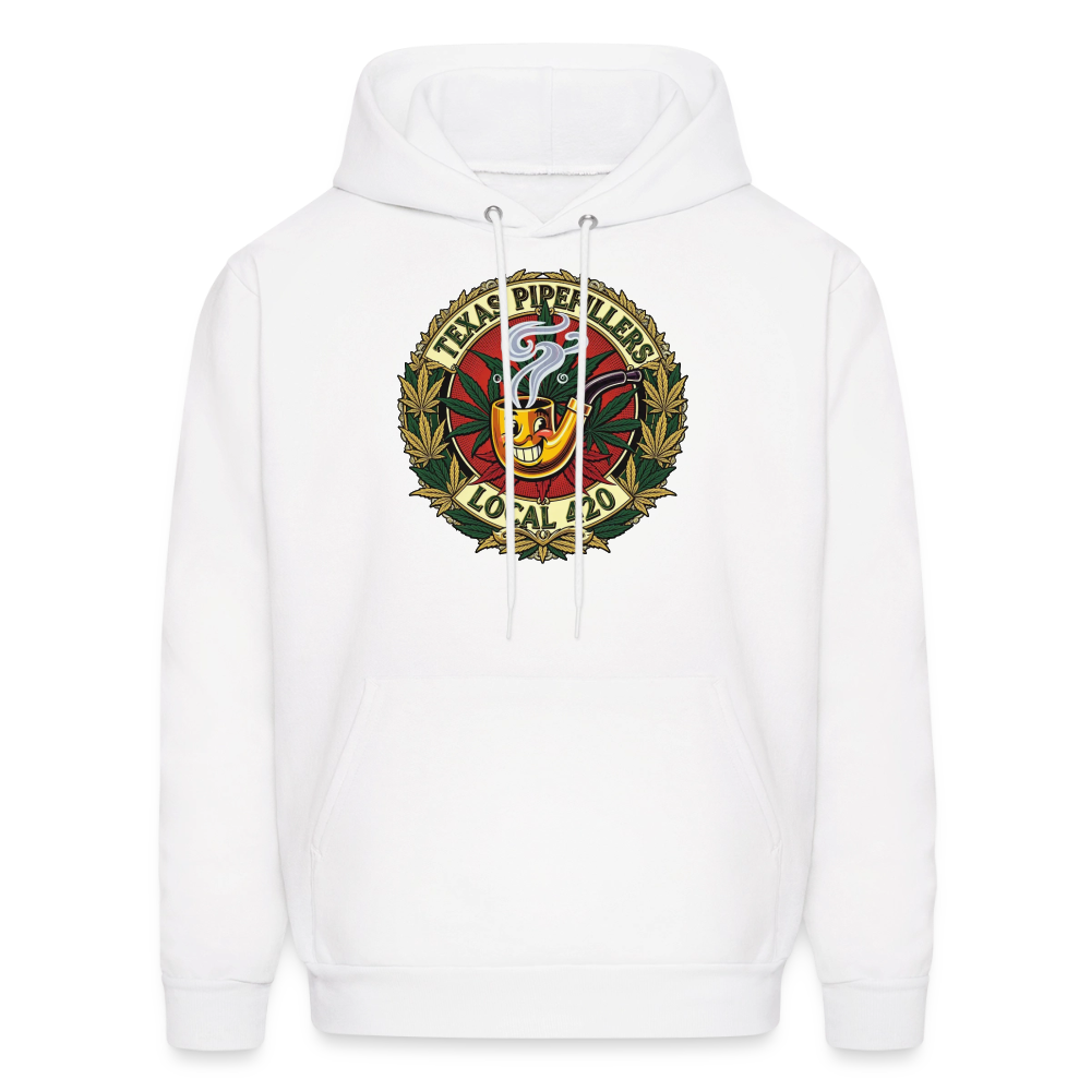 TEXAS PIPEFILLERS LOCAL 420 F.B DESIGN Men's Hoodie - white
