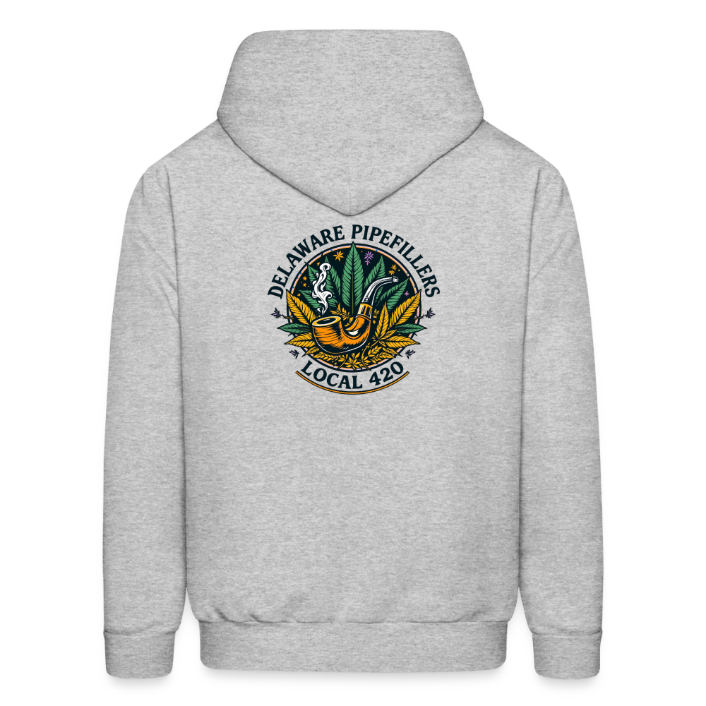 DELAWARE PIPEFILLERS LOCAL 420 F/B DESIGN Men's Hoodie - heather gray