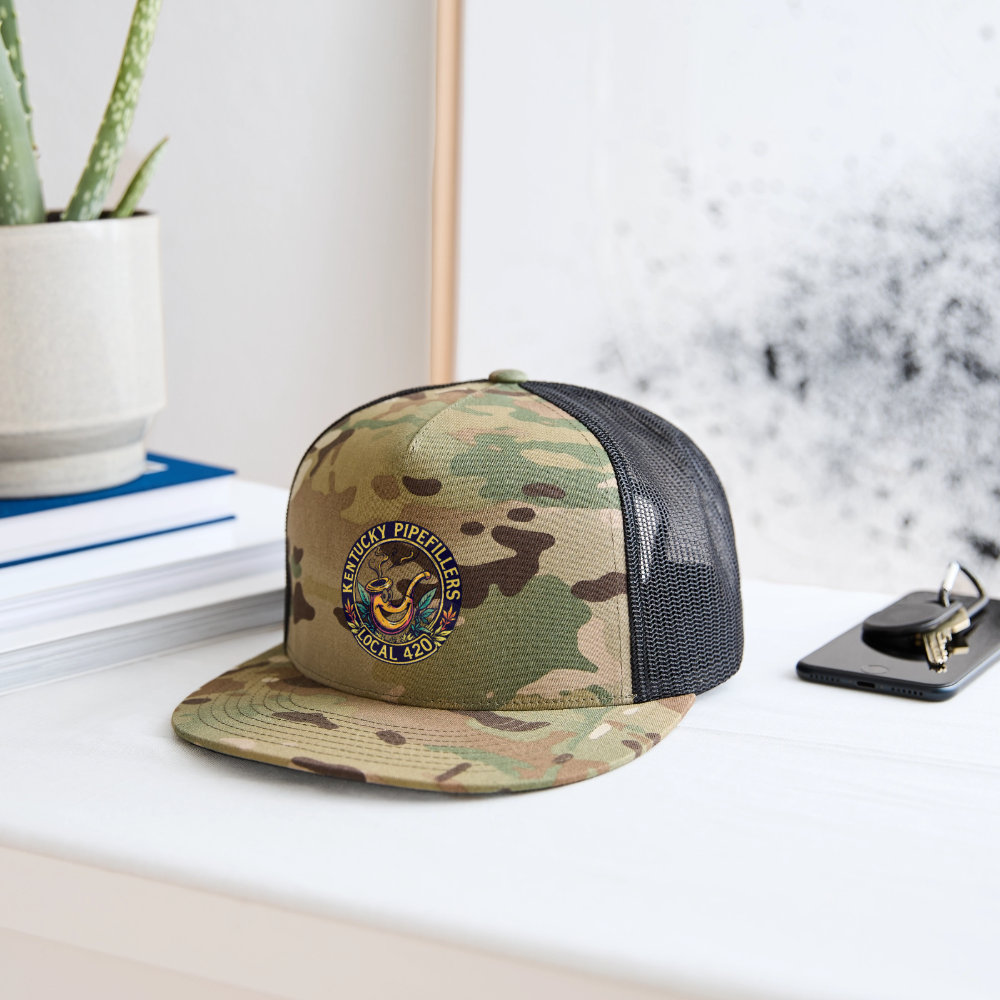 KENTUCK YPIPEFILLERS LOCAL 420 CAMO Trucker Hat - MultiCam\black