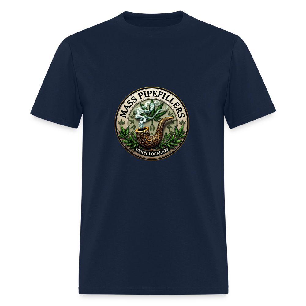 MASS PIPEFILLERS UNION LOCAL 420 Men's T-Shirt - navy