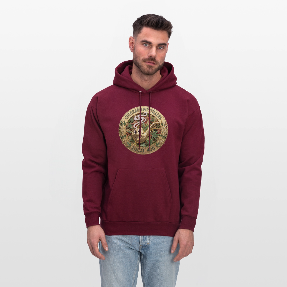 COLORADO PIPEFILLERS LOCAL 420 Men's Hoodie - burgundy