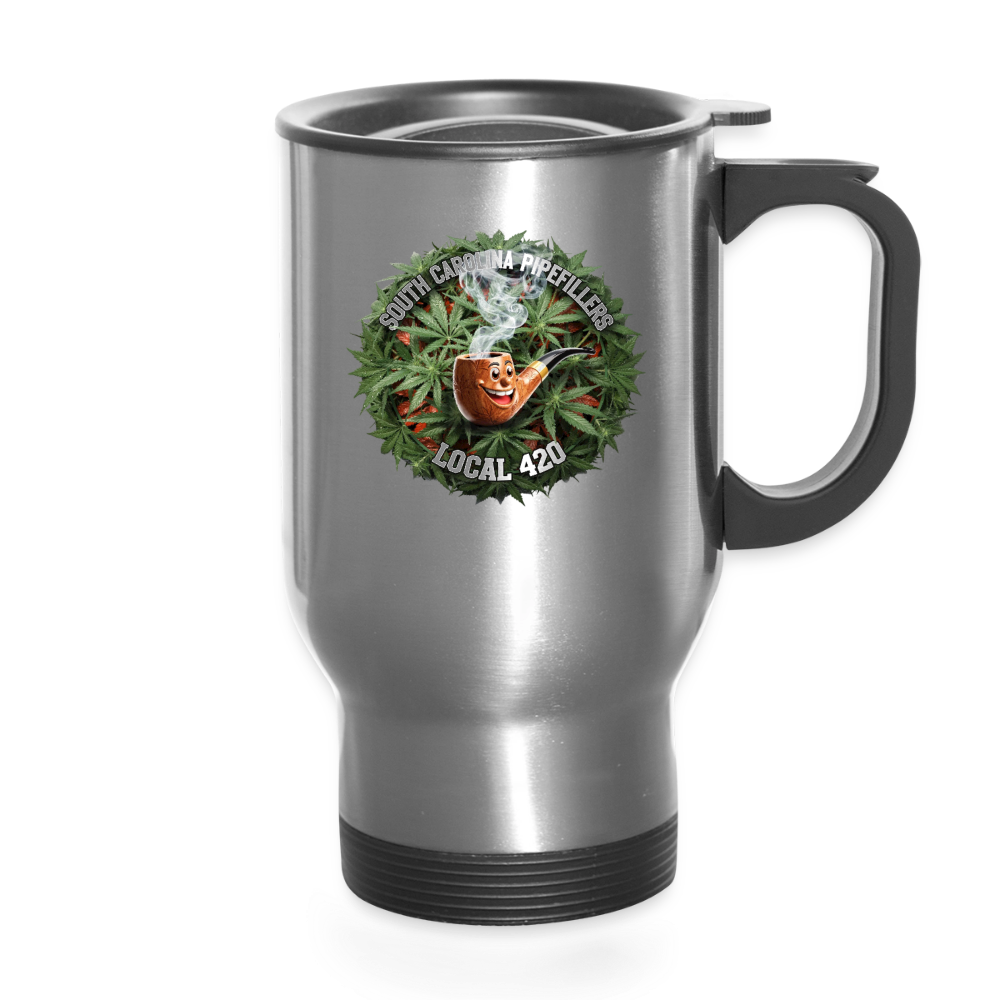 SOUTH CAROLINA PIPEFILLERS LOCAL 420 14oz Stainless Steel  Travel Mug - silver