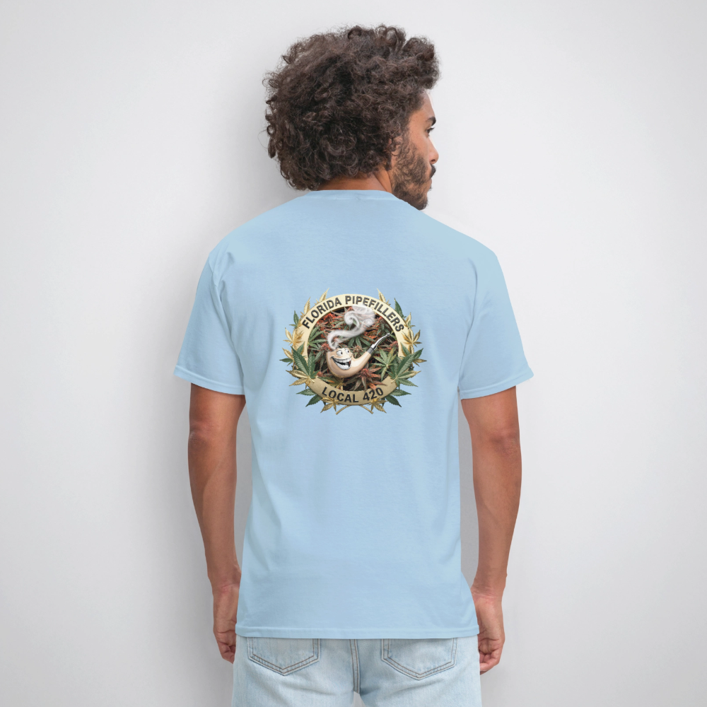 FLORIDA PIPEFILLERS LOCAL 420 F/B DESIGN Men's T-Shirt - powder blue
