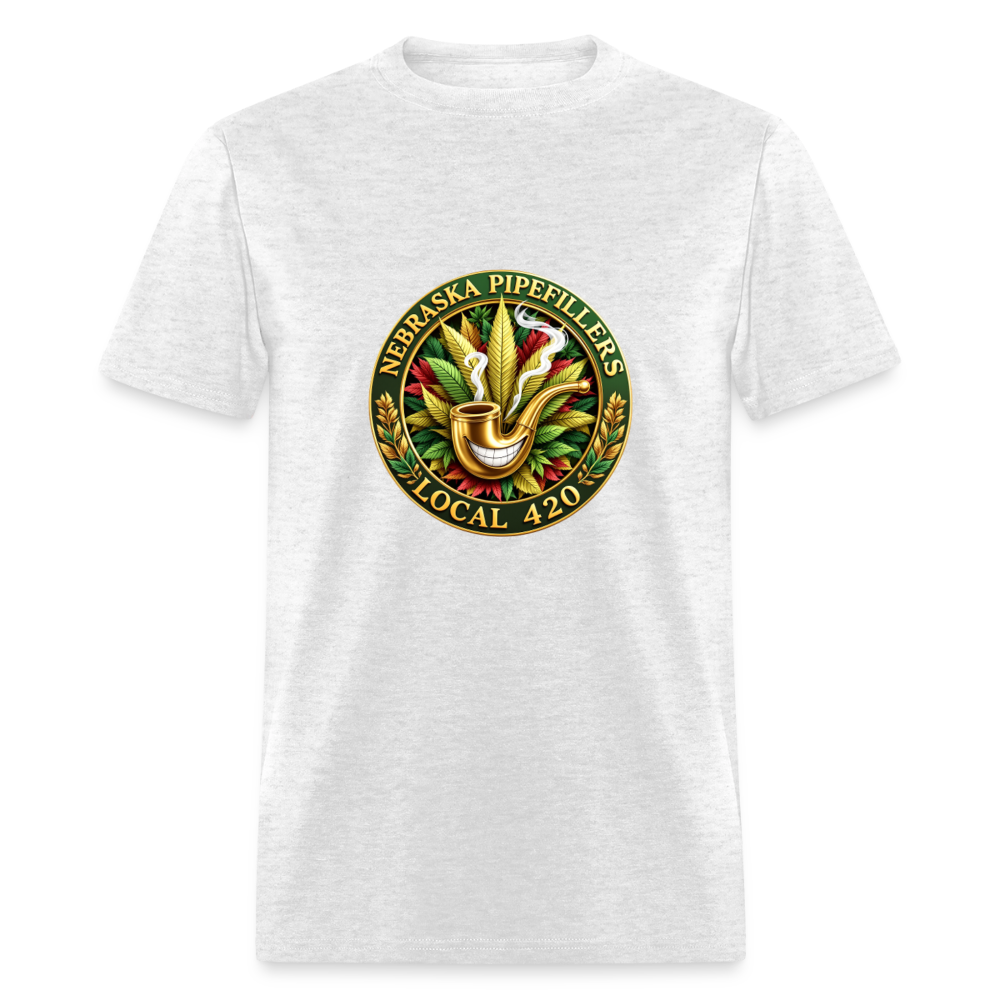NEBRASKA PIPEFILLERS LOCAL 420 Men's T-Shirt - light heather gray