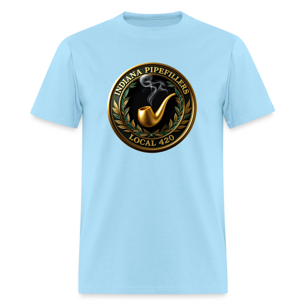 INDIANA PIPEFILLERS LOCAL 420 F/B DESIGN Men's T-Shirt - powder blue