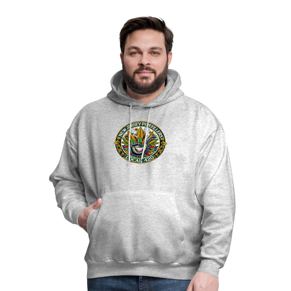 NEW JERSEY PIPEFILLERS LOCAL 420 F/B DESIGN Men's Hoodie - heather gray