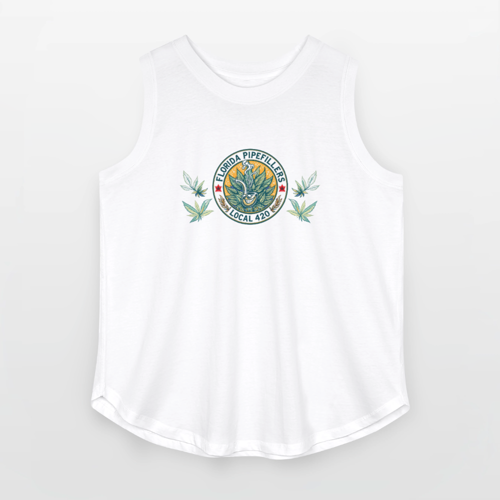 FLORIDA PIPEFILLERS LOCAL 420 F/B DESIGN Women's Curvy Relaxed Tank Top - white