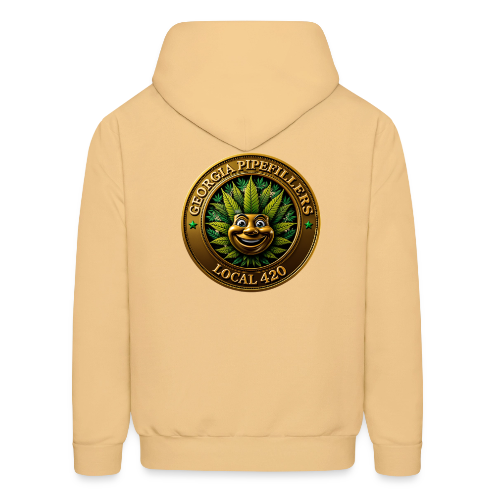 GEORGIA PIPEFILLERS LOCAL 420 F/B DESIGN Men's Hoodie - light gold 