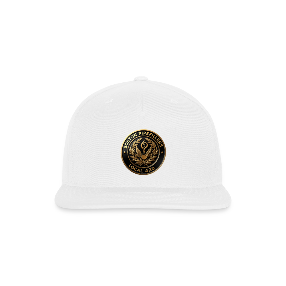 BOSTON PIPEFILLERS UNION LOCAL 420 Snapback Baseball Cap - white