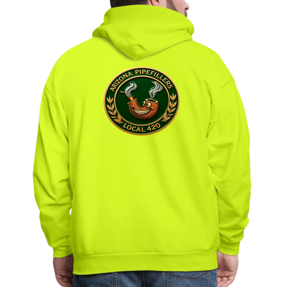 ARIZONIA PIPEFILLERS LOCAL 420 F/B DESIGN Men's Hoodie - safety green
