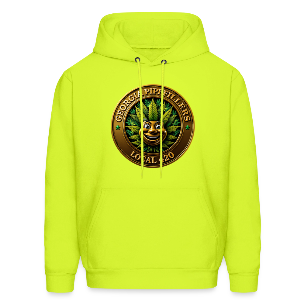 GEORGIA PIPEFILLERS LOCAL 420 Men's Hoodie - safety green