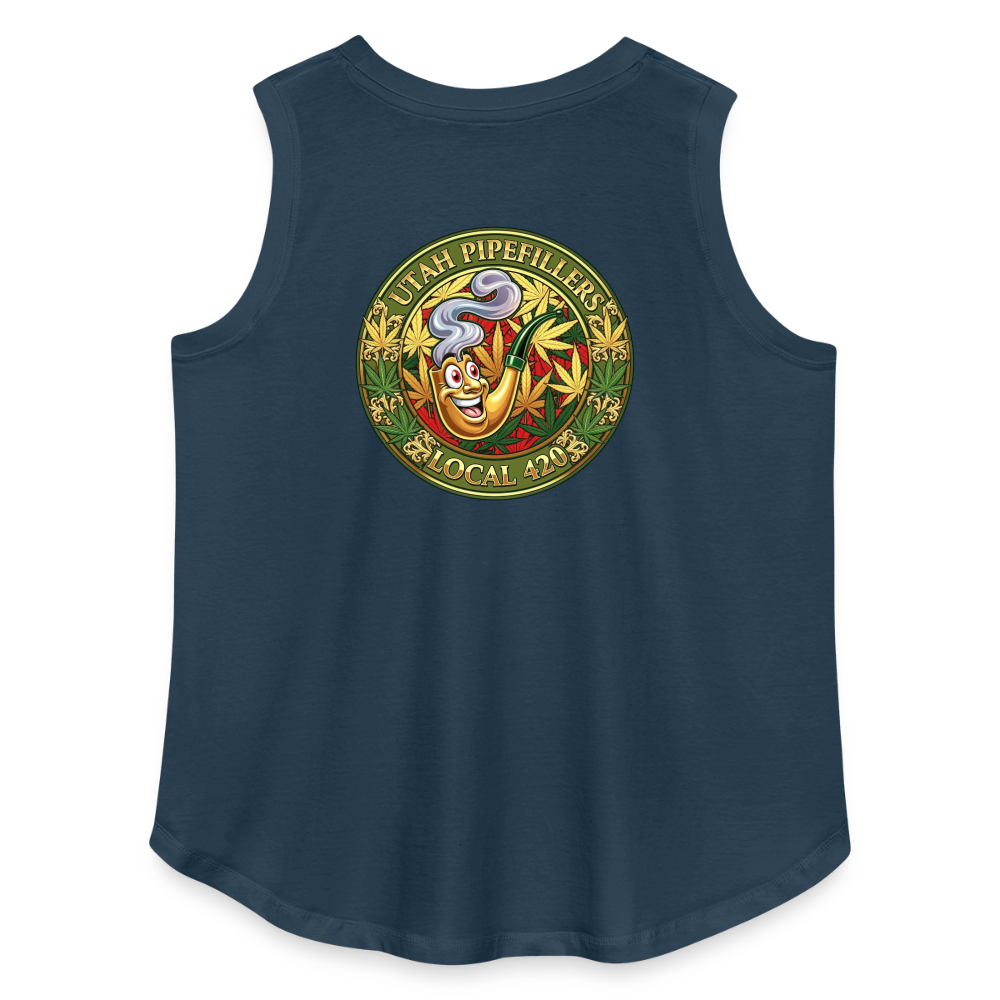 UTAH PIPEFILLERS LOCAL 420 F/B DESIGN Women's Curvy Relaxed Tank Top - denim