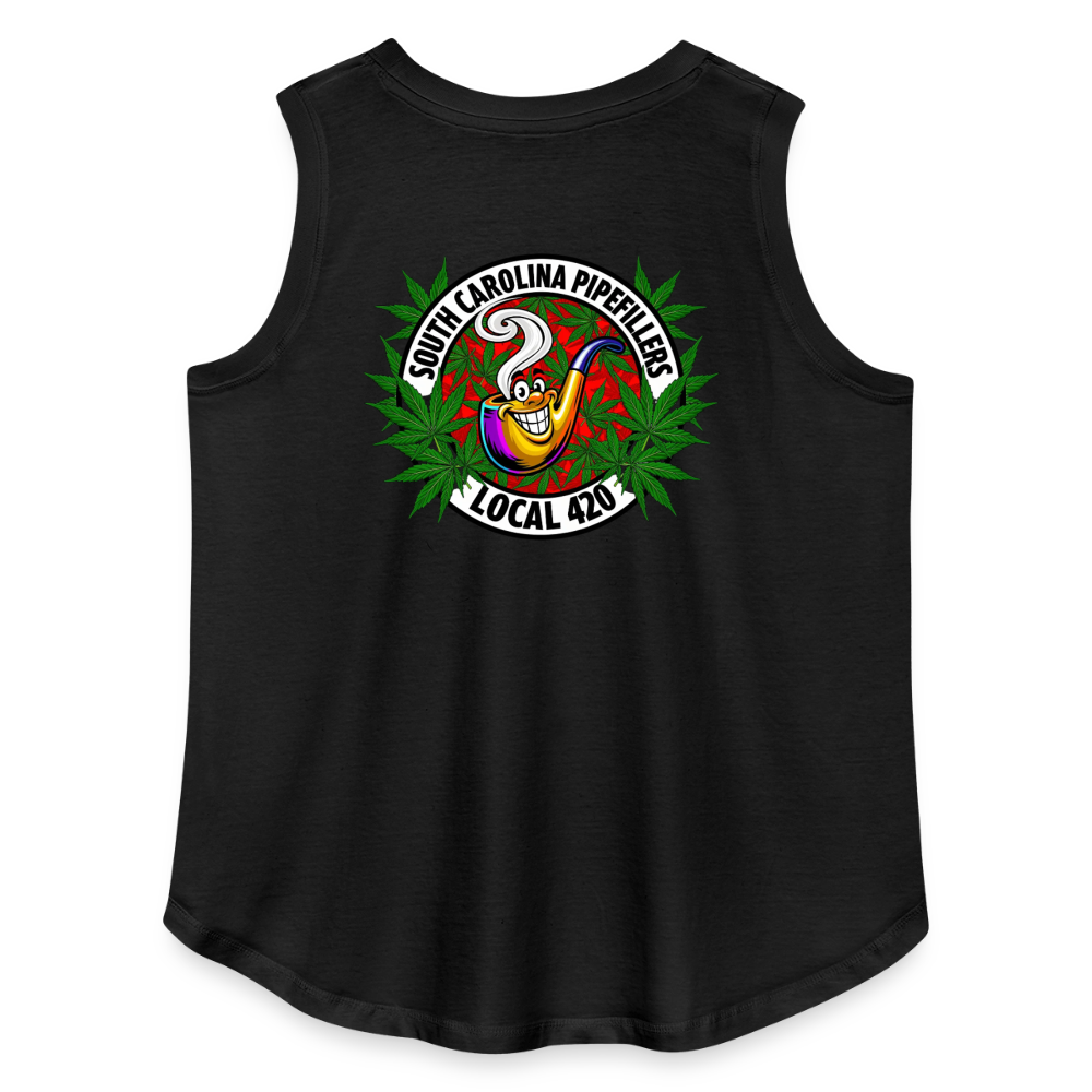 SOUTH CAROLINA PIPEFILLERS LOCAL 420 F/B DESIGN Women's Curvy Relaxed Tank Top - black
