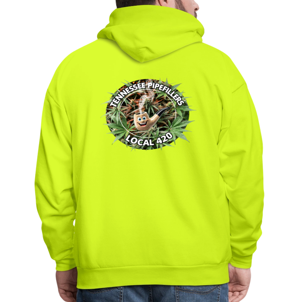 TENNESSEE PIPEFILLERS LOCAL 420 F/B DESIGN Men's  Hoodie - safety green