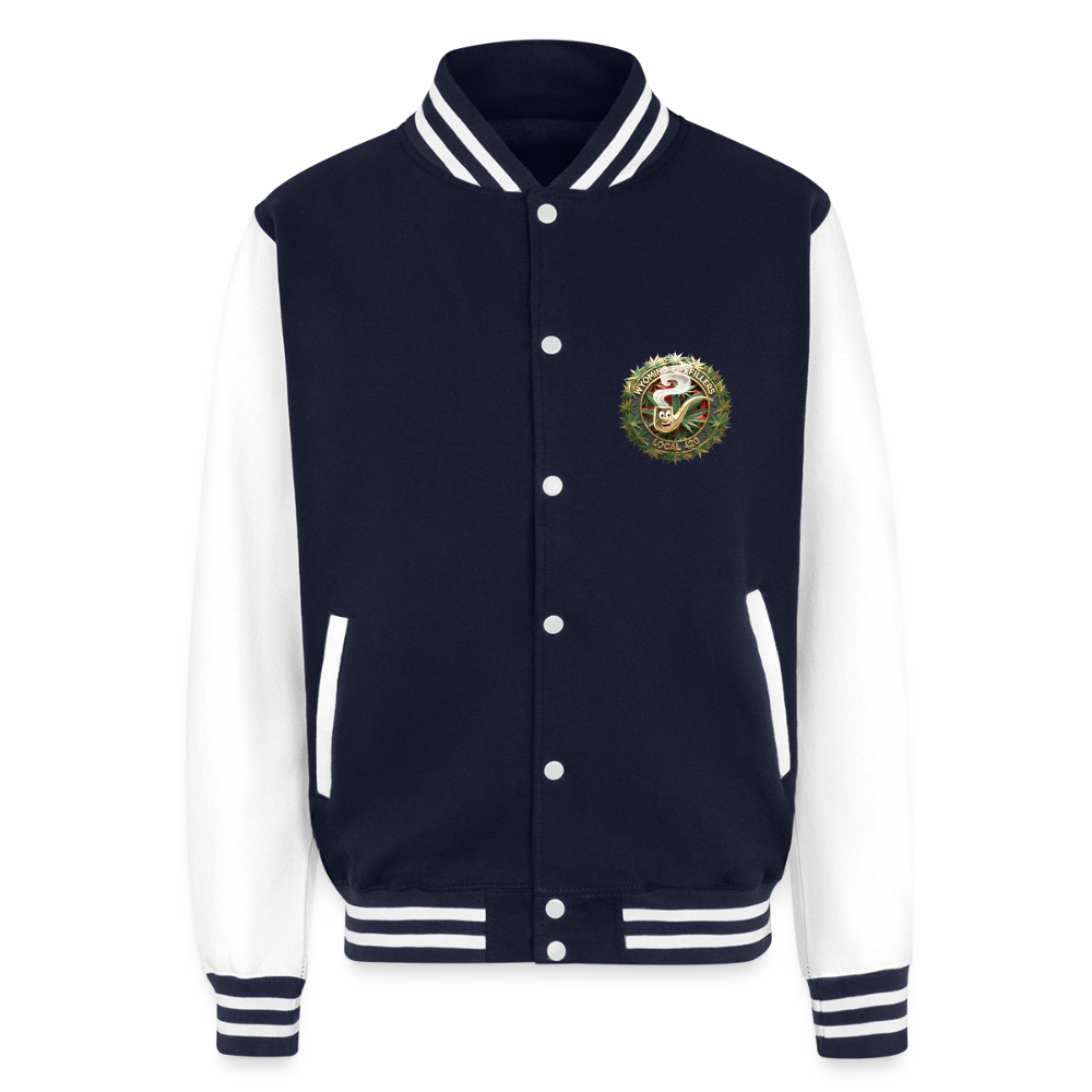 WYOMING PIPEFILLERS LOCAL 420 / 4 EMBLEM Unisex College Sweat Jacket - navy/white