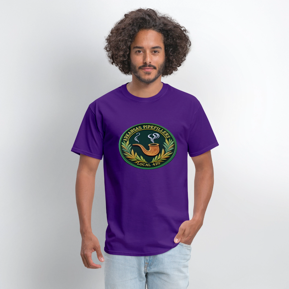 ARKANSAS PIPEFILLERS LOCAL 420 Men's T-Shirt - purple
