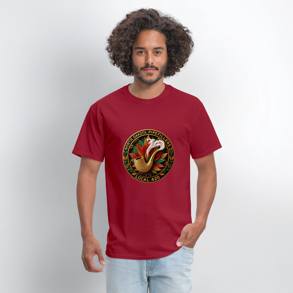 NORTH DAKOTA PIPEFILLERS LOCAL 420 Men's Tee shirt - true red