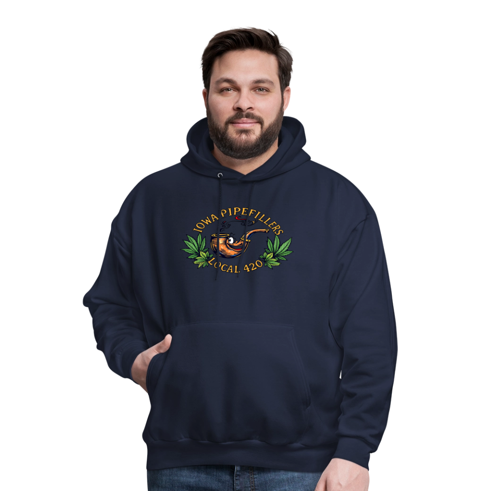 IOWA PIPEFILLERS LOCAL 420 Men's Hoodie - navy