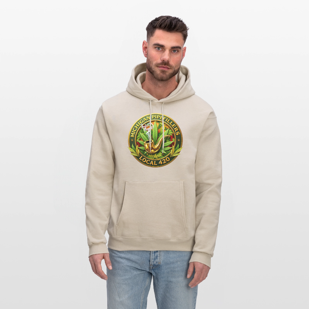 MICHIGAN PIPEFILLERS LOCAL 420 F/B DESIGN Men's Hoodie - Sand