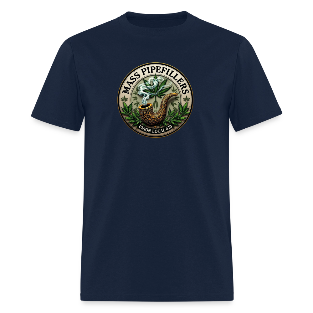 MASS PIPEFILLERS LOCAL 420 Men's T-Shirt - navy