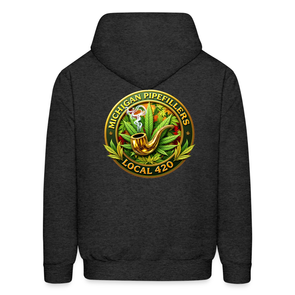MICHIGAN PIPEFILLERS LOCAL 420 F/B DESIGN Men's Hoodie - charcoal grey