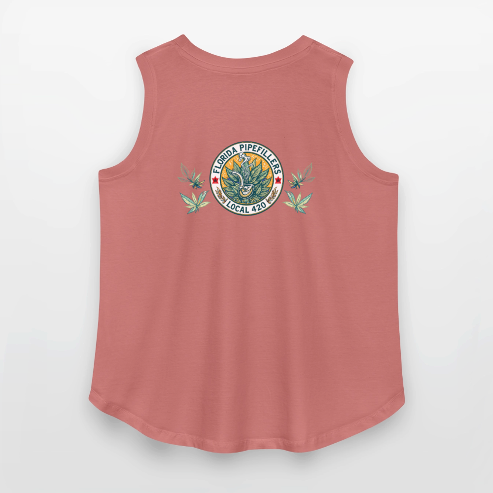 FLORIDA PIPEFILLERS LOCAL 420 F/B DESIGN Women's Curvy Relaxed Tank Top - mauve