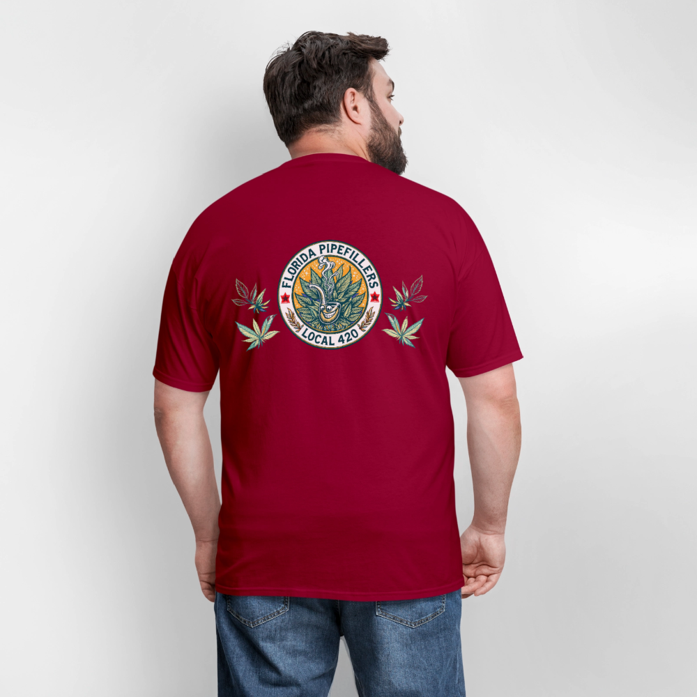 FLORIDA PIPEFILLERS LOCAL 420 F/B DESIGN Men's T-Shirt - true red