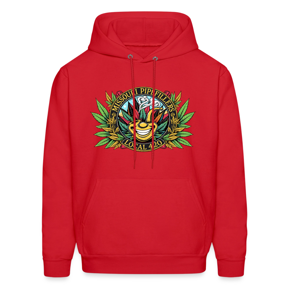 MISSOURI PIPEFILLERS LOCAL 420  F/B DESIGNS Men's Hoodie - red