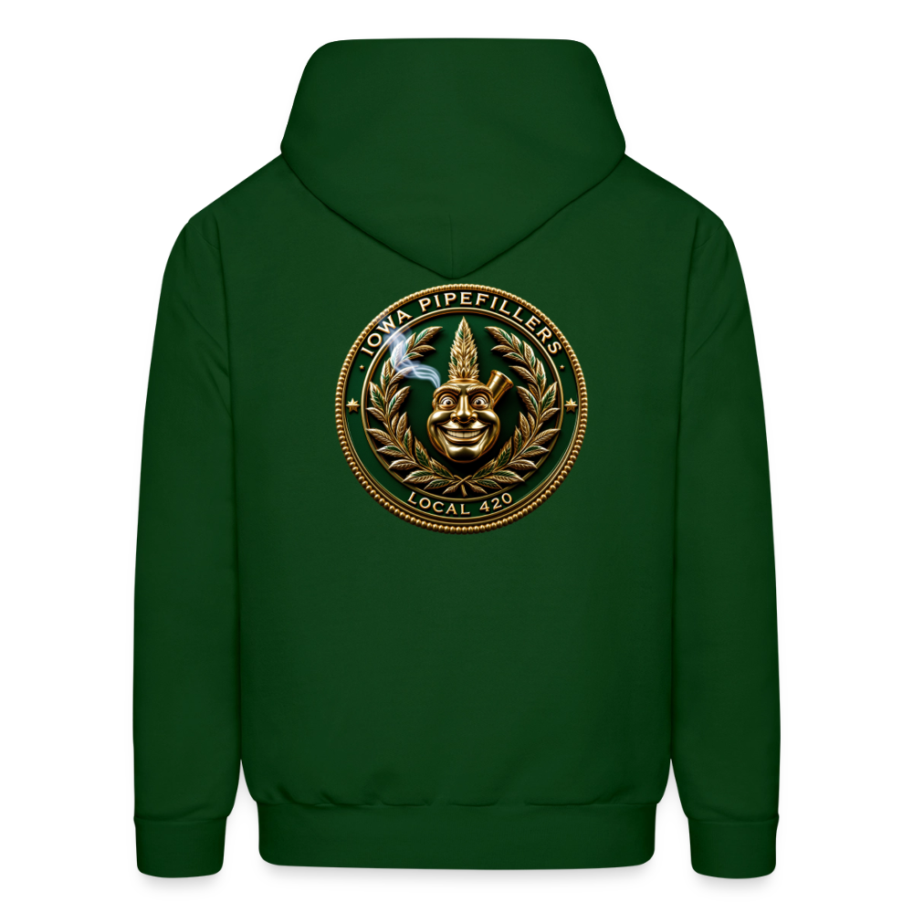 IOWA PIPEFILLERS LOCAL 420 F/B DESIGN Men's Hoodie - forest green