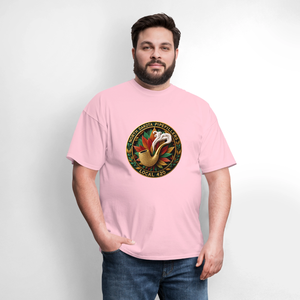 NORTH DAKOTA PIPEFILLERS LOCAL 420 F/B DESIGNS Men's T-Shirt - pink