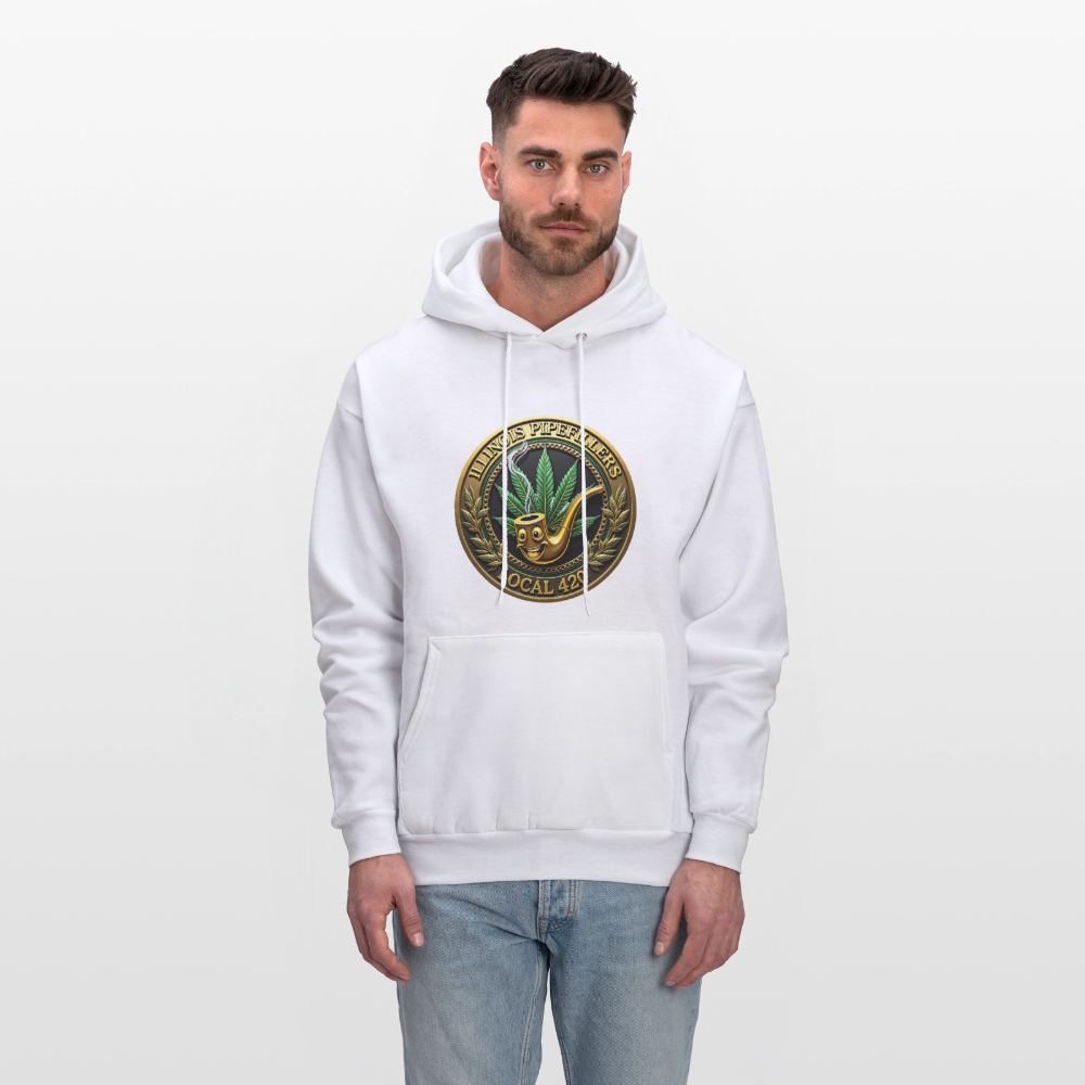ILLINOIS PIPEFILLERS LOCAL 420 F/B DESIGN Men's Hoodie - white