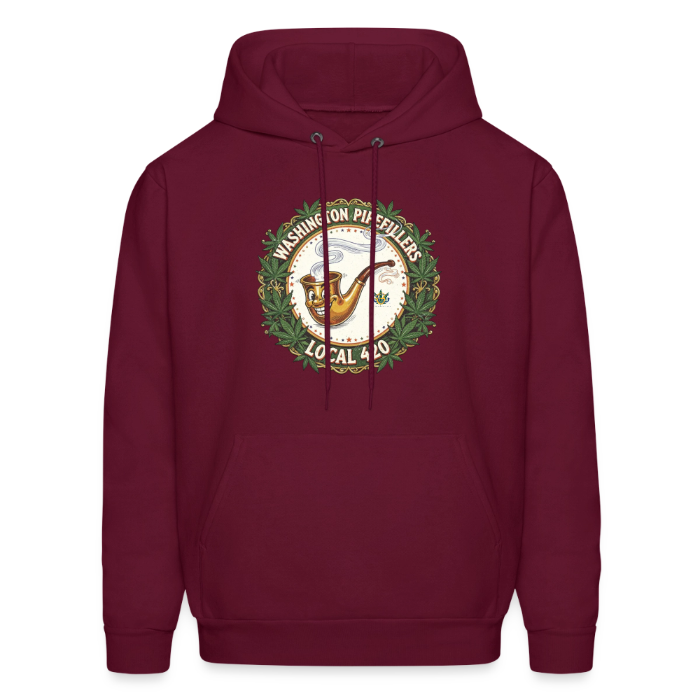 WASHINGTON PIPEFILLERS LOCAL 420 Men's Hoodie - burgundy