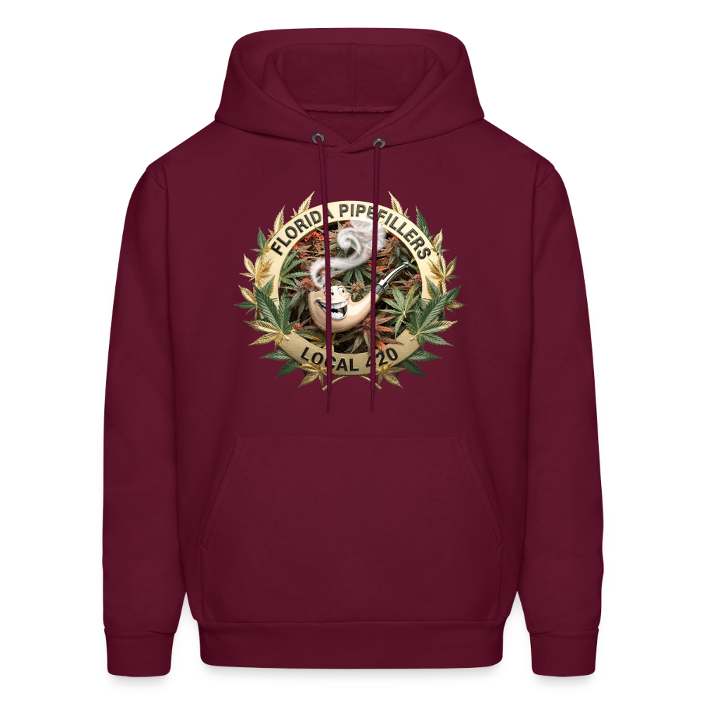 FLORIDA PIPEFILLERS LOCAL 420 F/B DESIGN Men's Hoodie - burgundy